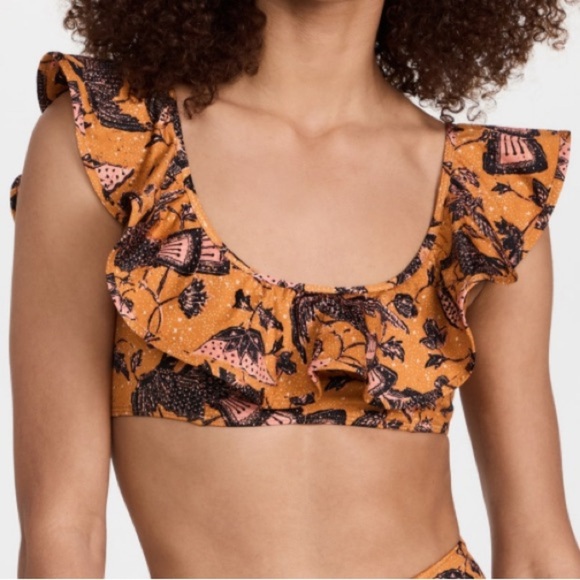 Ulla Johnson Azores Bikini Ruffle Top sz M 190$ - Picture 1 of 8